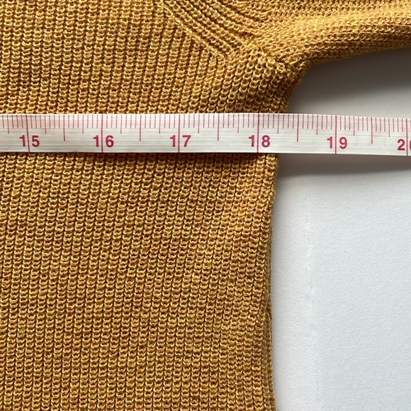 NATURAL‎ REFLECTIONS women’s oversized tunic crew neck mustard yellow sweater M - Picture 11 of 16